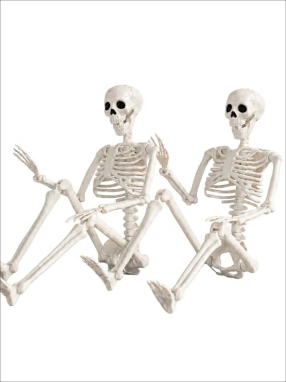 2 Pack 36" Halloween Skeleton Decor Movable Joints Outdoor Haunted House Prop